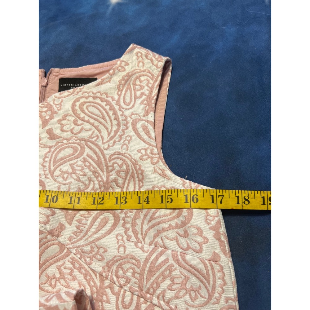 Victoria Beckham for Target Pink Paisley Jacquard Shift Dress XL Pockets - Picture 6 of 10